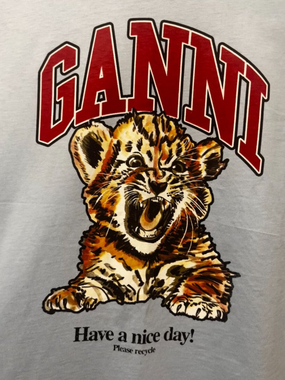 Blue Basic Jersey Tiger Relaxed T-shirt Size XL - Picture 6 of 6
